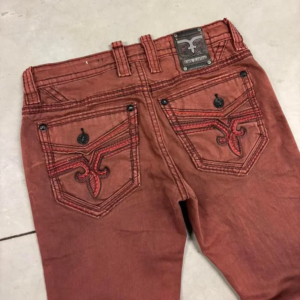beautiful y2k rock revival straight jeans